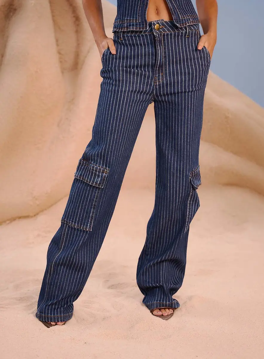 Calça Cargo Náutica Índigo Souisy