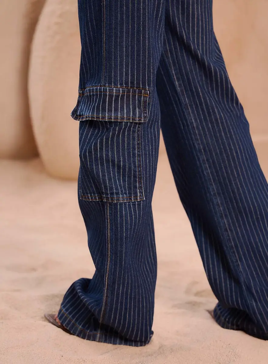 Calça Cargo Náutica Índigo Souisy