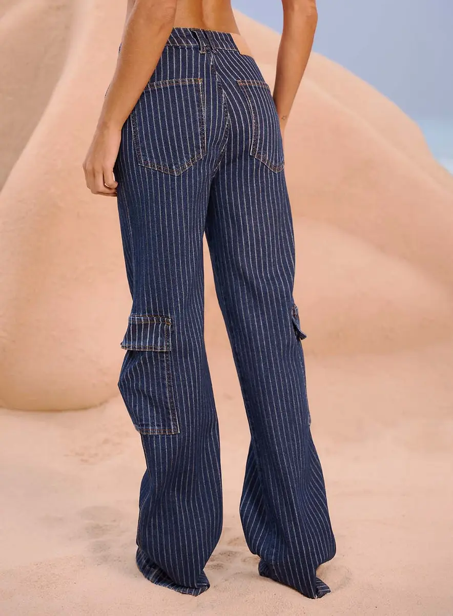 Calça Cargo Náutica Índigo Souisy