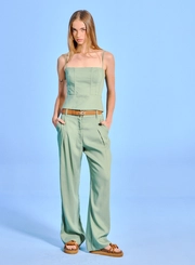 Calça Feminina Alfaiataria Com Cinto