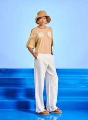 Calça Feminina Alfaiataria Comfort Listrada
