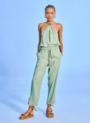 Calça Feminina Comfort Linho Com Fenda E Amarração