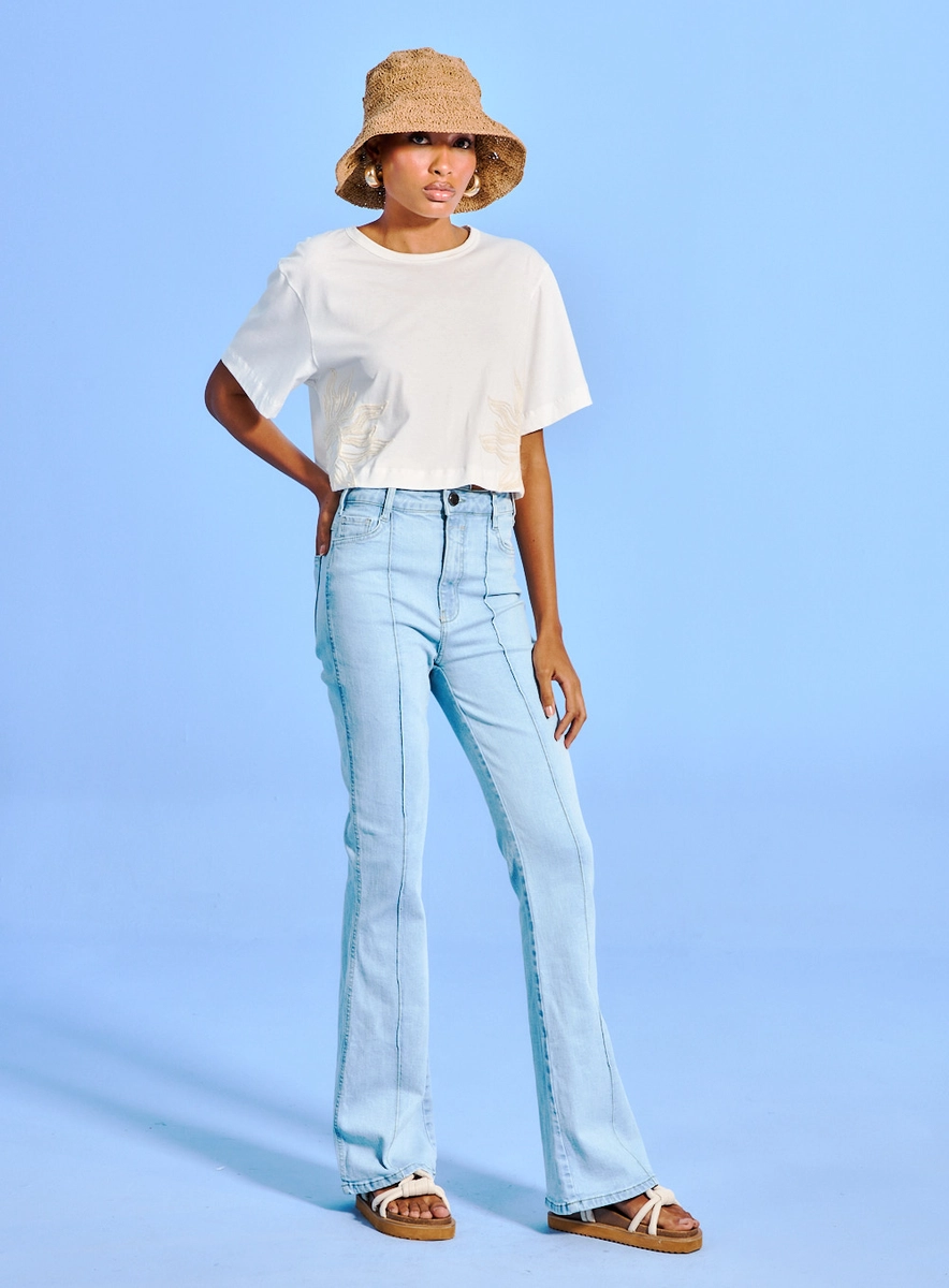 Calça Jeans Feminina Flare - Duda Índigo Souisy
