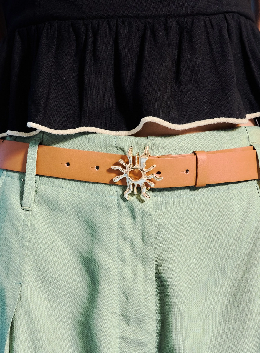 Short Feminino Comfort Linho Com Pences Verde Souisy