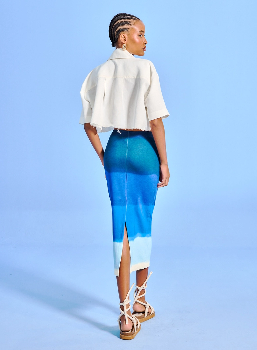 Saia Comfort Drapeada Com Argola Estampada Estampados Souisy