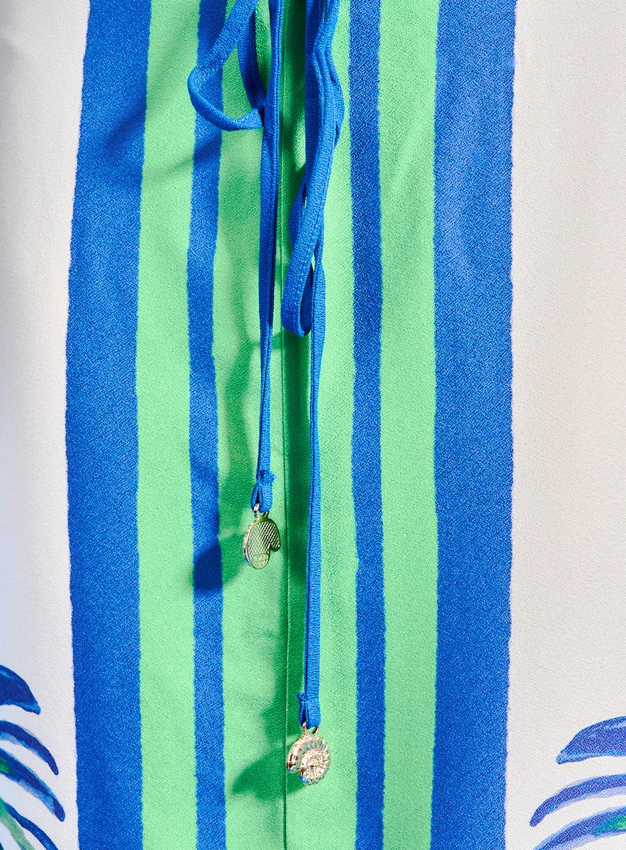 Saia Comfort Longa Com Fenda Estampada Estampados Souisy