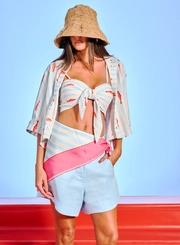 Top Decote Coração Estampado