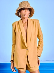 Blazer Feminino Alfaiataria Decote V