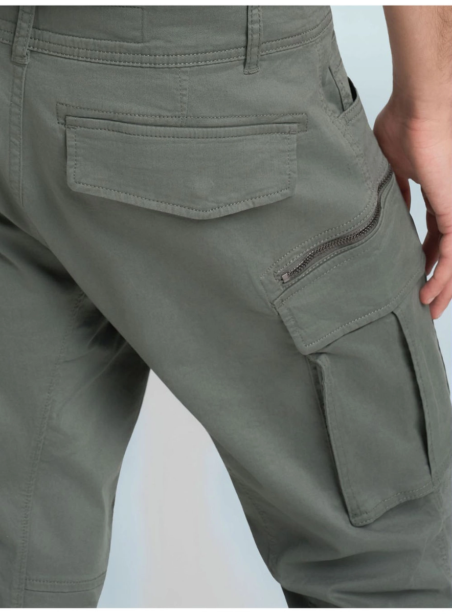 Calça Masculina Em Sarja Cargo Preto Lcecci
