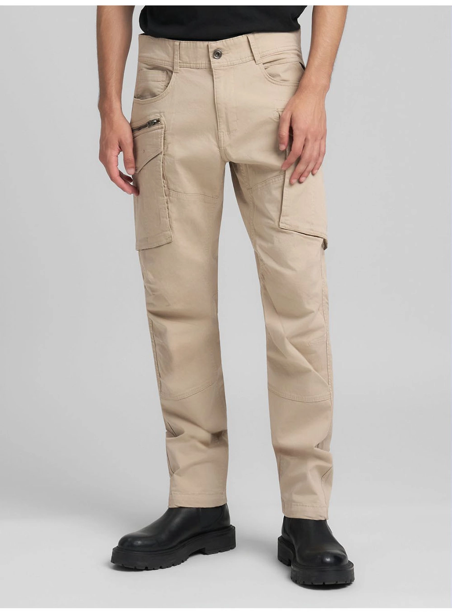 Calça Masculina Em Sarja Cargo Preto Replay