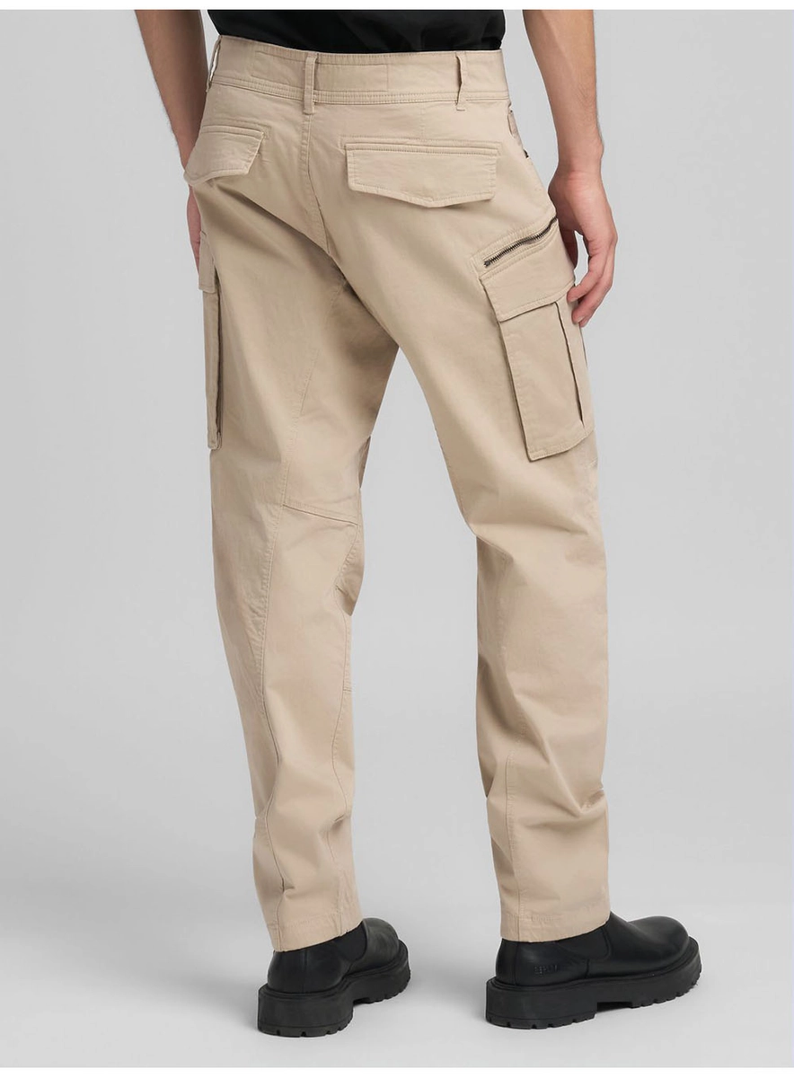 Calça Masculina Em Sarja Cargo Preto Lcecci