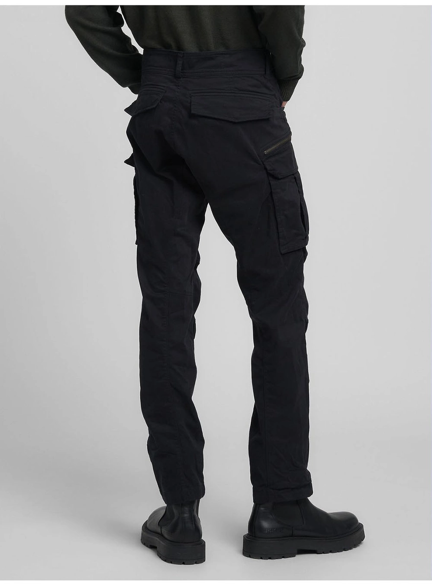 Calça Masculina Em Sarja Cargo Preto Lcecci