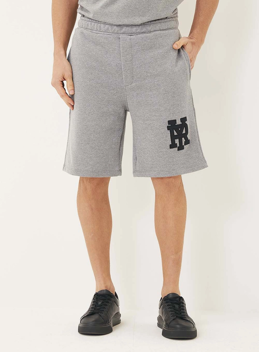 Bermuda Moletom Masculina Regular Cinza Lcecci