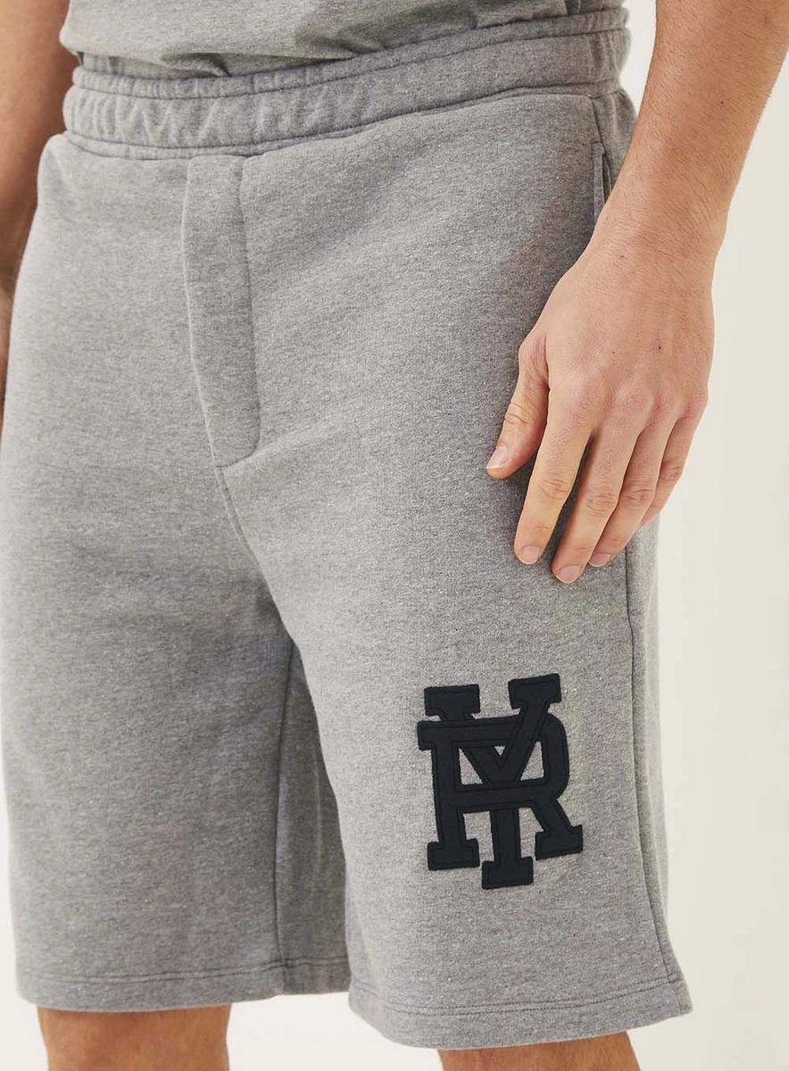 Bermuda Moletom Masculina Regular Cinza Lcecci