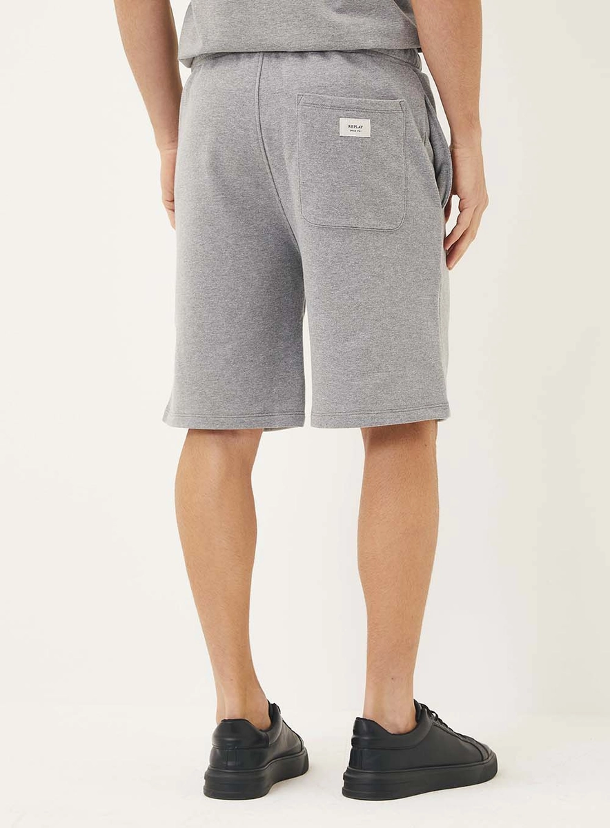 Bermuda Moletom Masculina Regular Cinza Lcecci