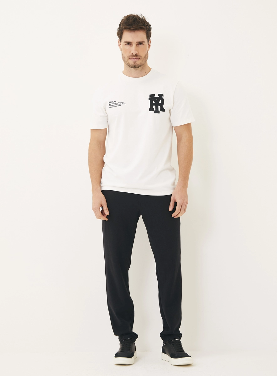 Camiseta Masculina Regular Com Detalhes Frontais Off Shell Lcecci