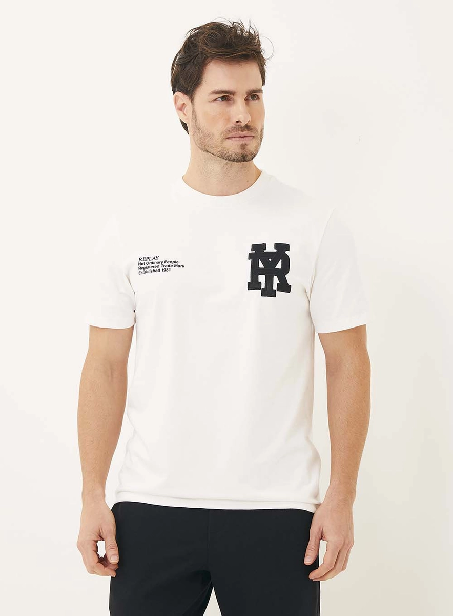 Camiseta Masculina Regular Com Detalhes Frontais Off Shell Lcecci