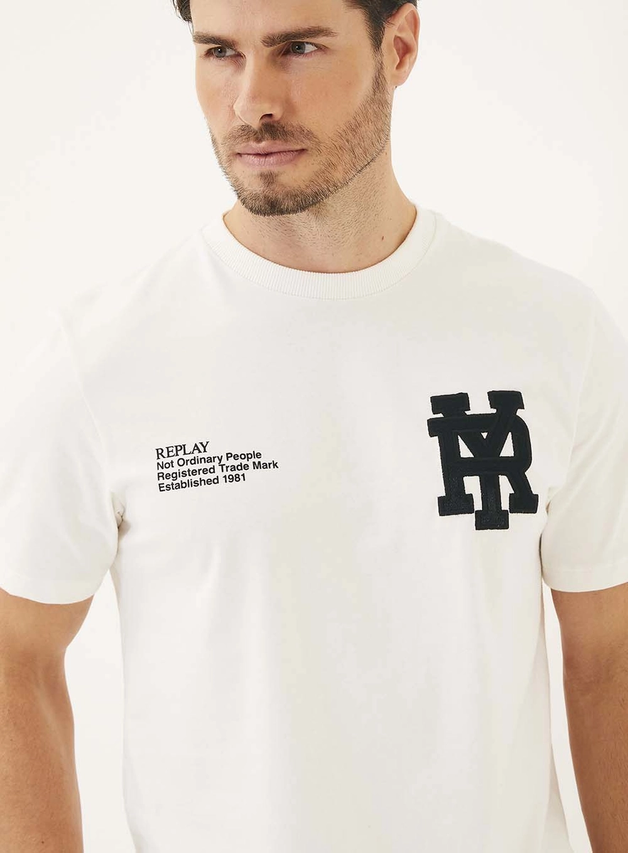 Camiseta Masculina Regular Com Detalhes Frontais Off Shell Lcecci