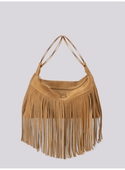 Bolsa Média Alça Em Argolas E Franjas