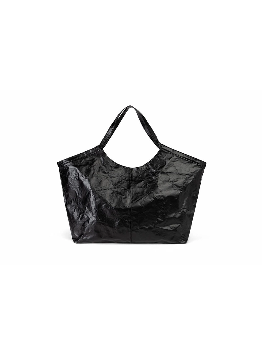 Bolsa Maxi Com Textura Preto Lcecci