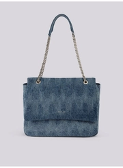 Bolsa Jeans Alça Em Corrente