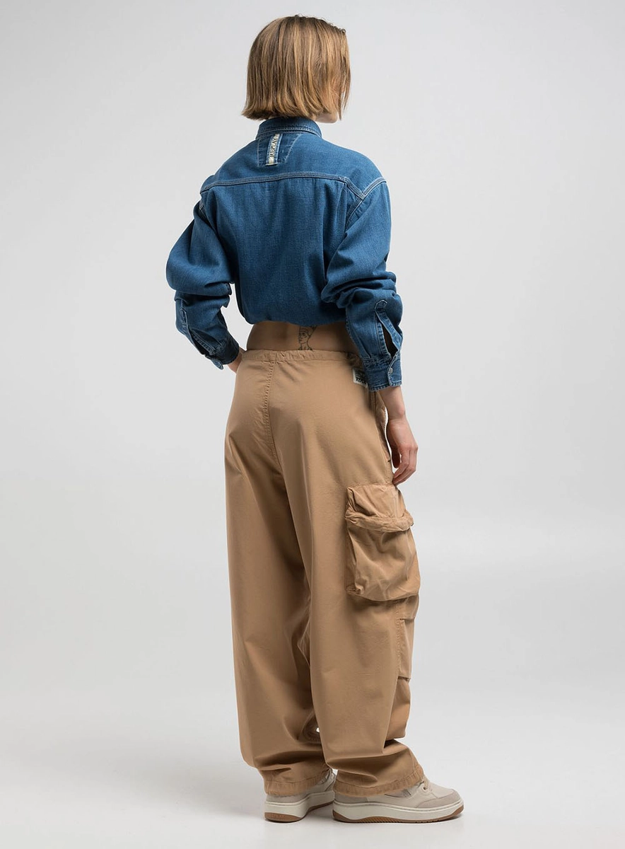 Calça Cargo Feminina Marrom Torkati Lcecci