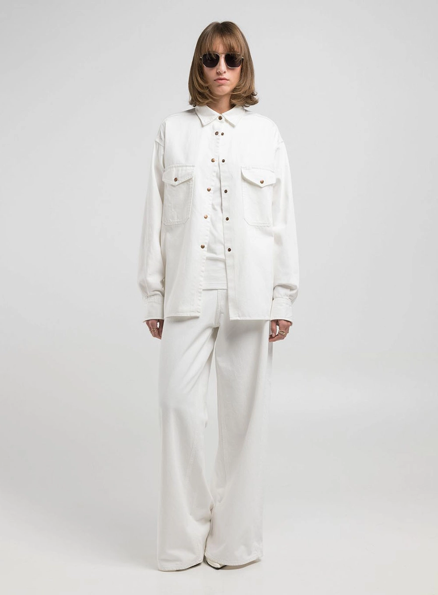 Camisa Feminina Over Off Shell Lcecci