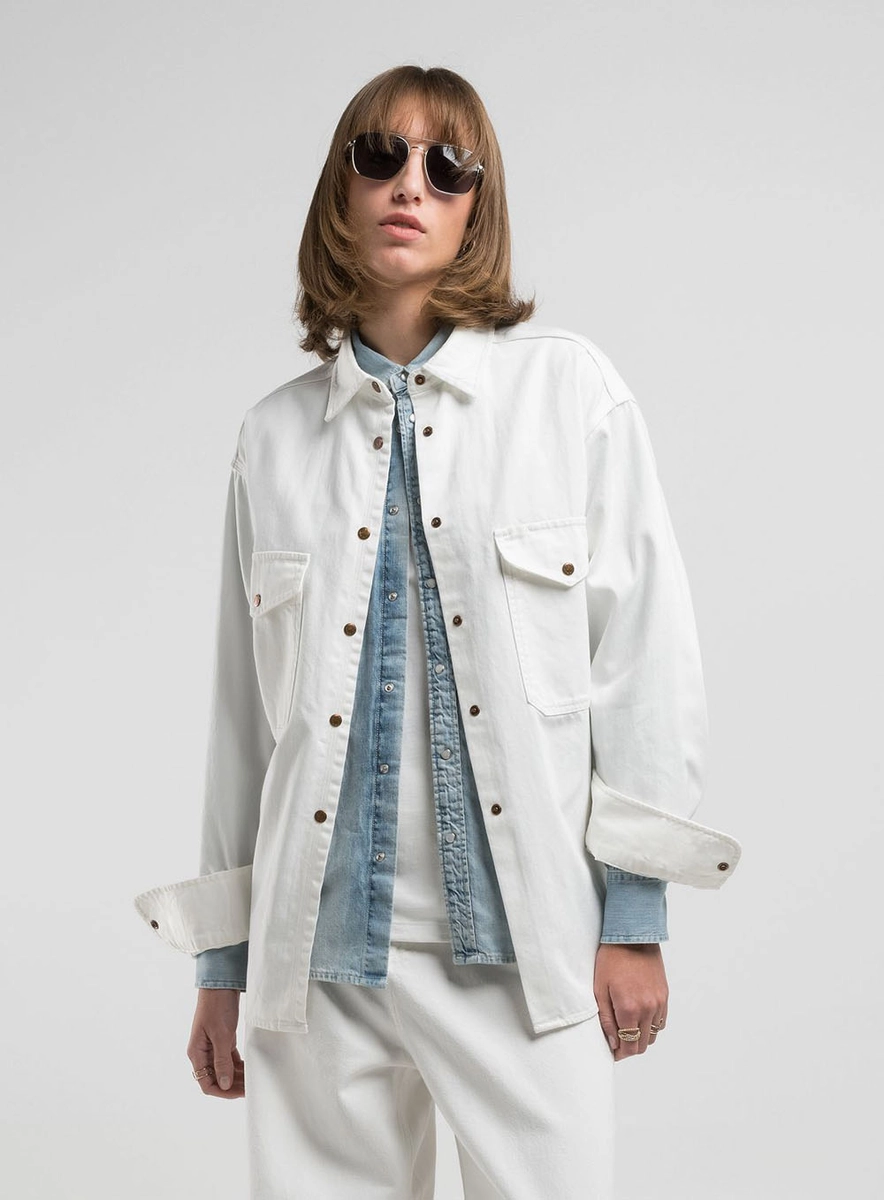Camisa Feminina Over Off Shell Lcecci