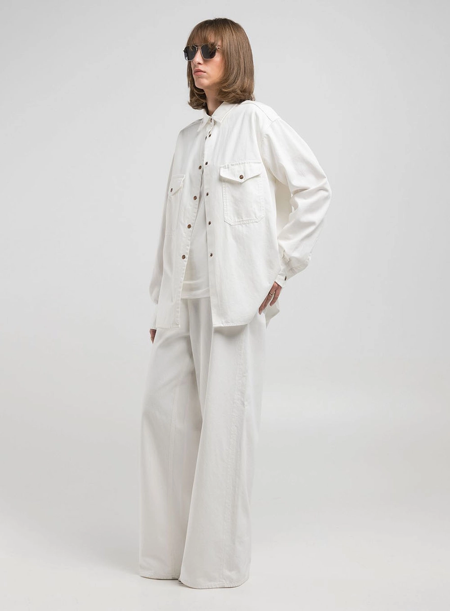 Camisa Feminina Over Off Shell Lcecci