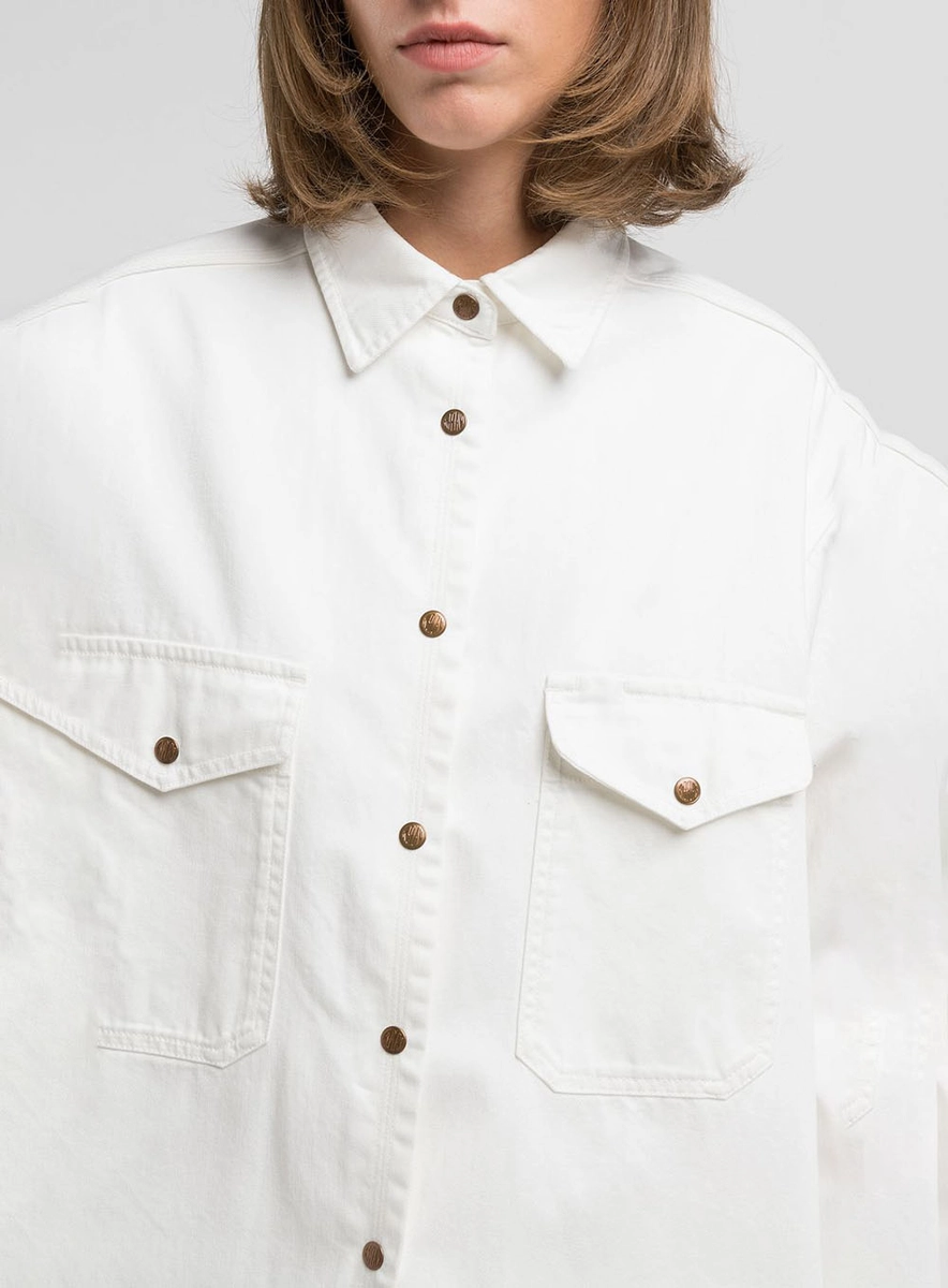 Camisa Feminina Over Off Shell Lcecci