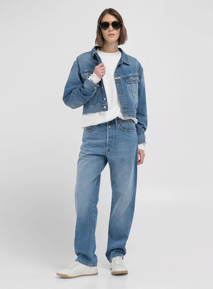 Jaqueta Feminina Jeans Índigo Médio Lcecci