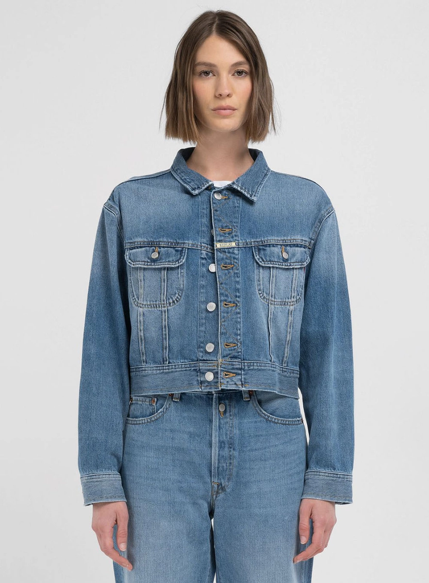 Jaqueta Feminina Jeans Índigo Médio Lcecci