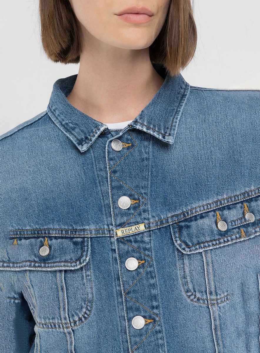 Jaqueta Feminina Jeans Índigo Médio Lcecci