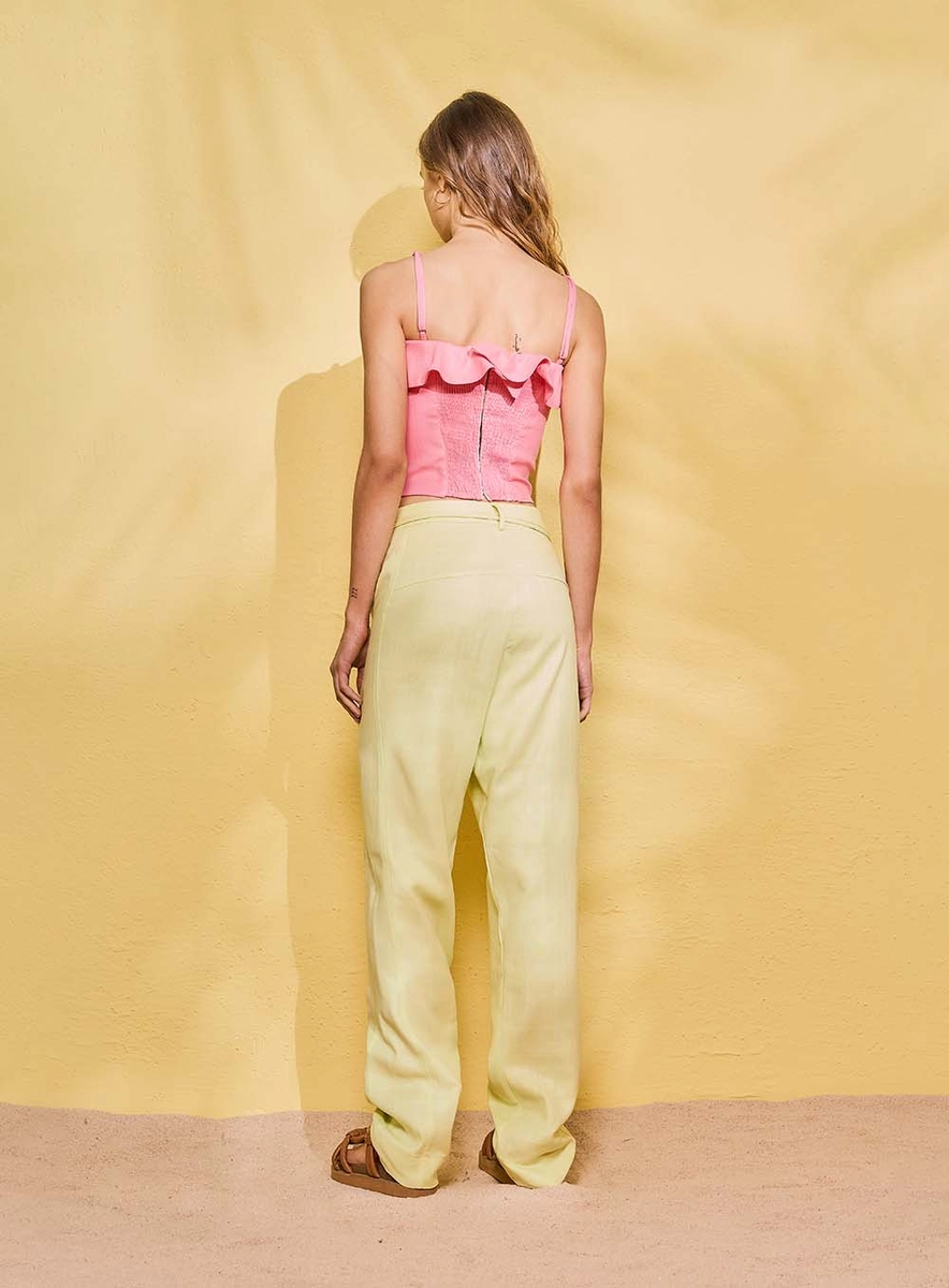 Calça Basic Comfort Com Cinto Verde Souisy