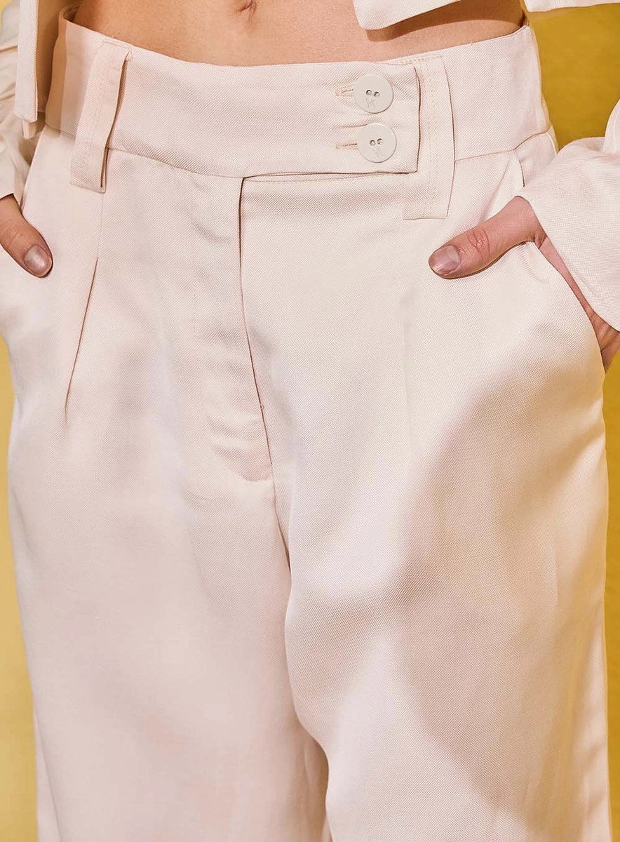Calça Linho Bege Souisy