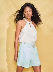Blusa Em Linho Frente Única