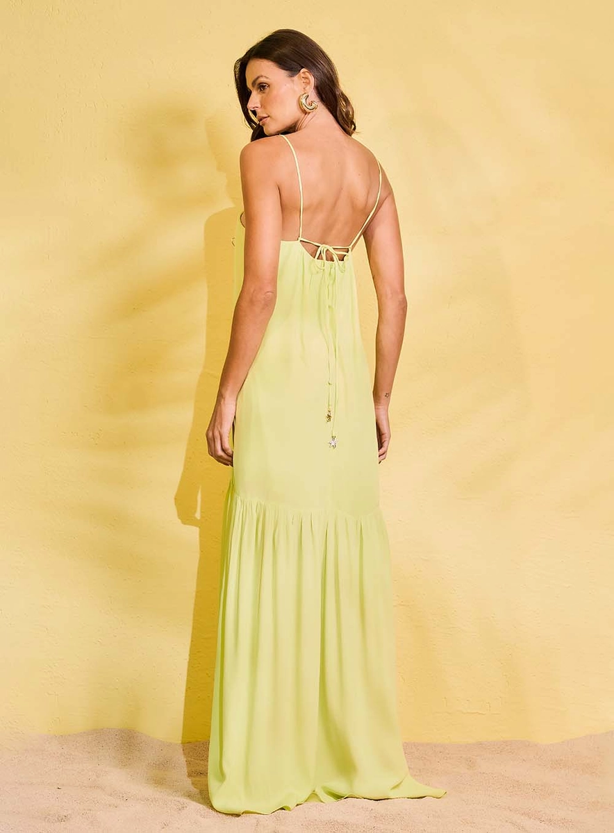 Vestido Bordado Verde Souisy