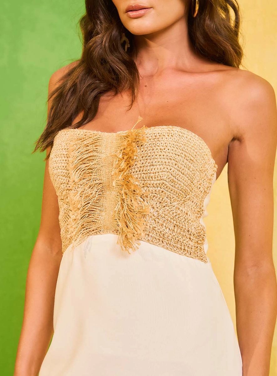 Vestido Curto Tomara Que Caia Com Detalhe Off Shell Souisy