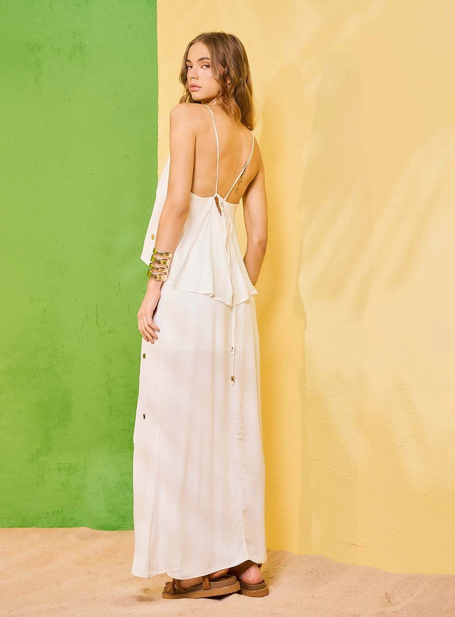 Vestido Bordado Off Shell Souisy