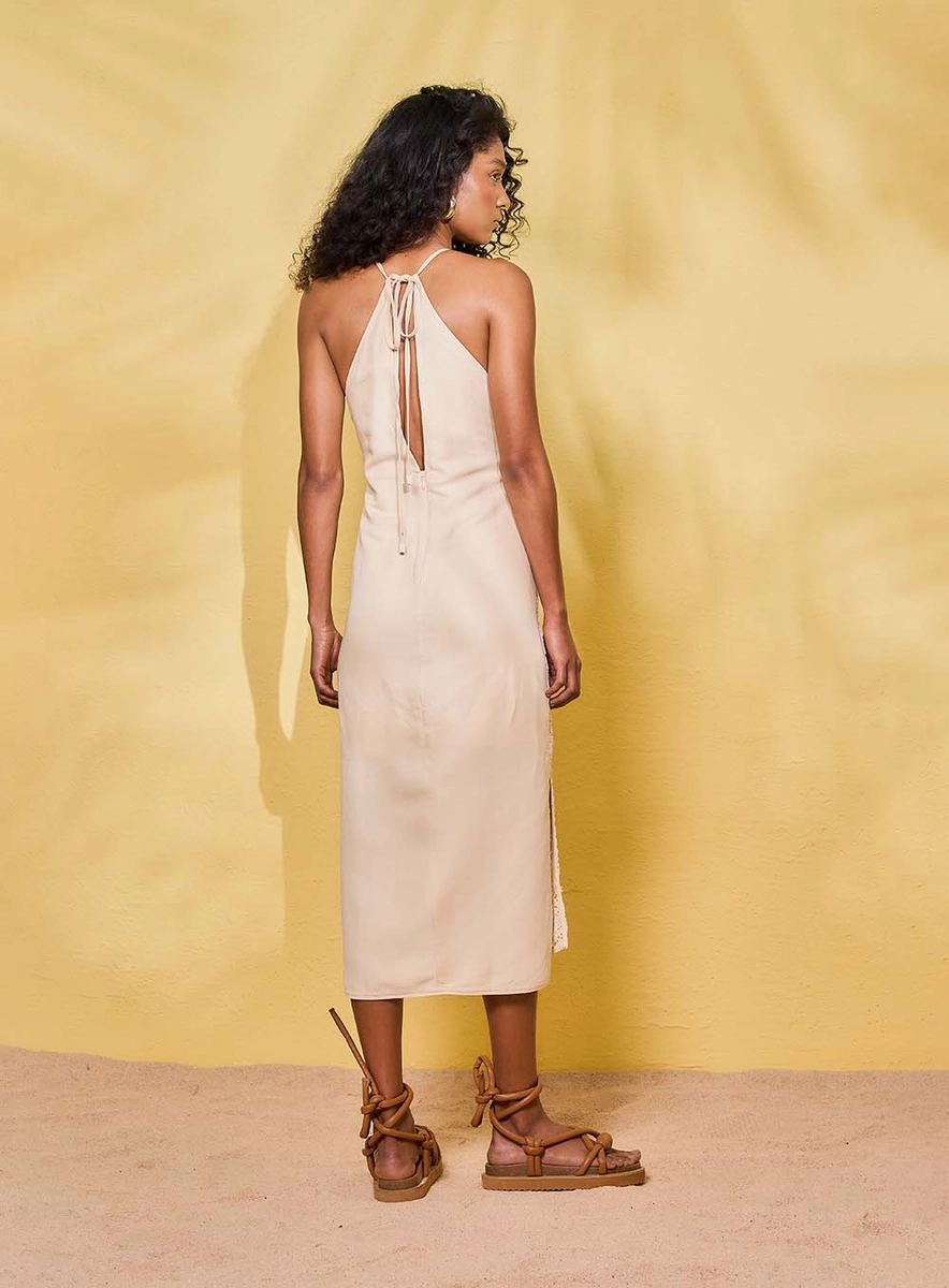 Vestido Linho Bege Souisy