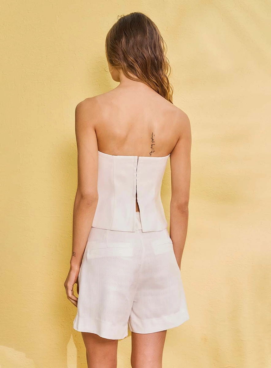 Top Tomara Que Caia Peplum Com Abertura Costas Off Shell Souisy