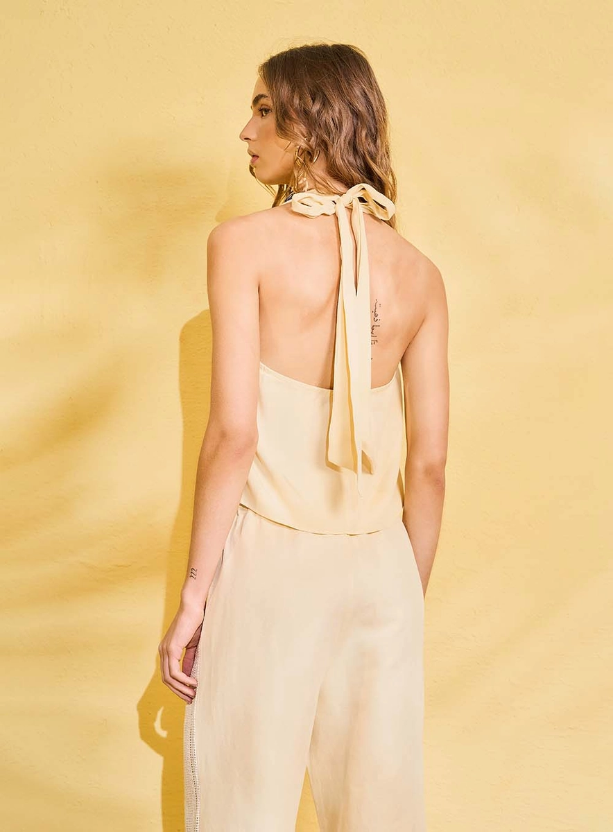Blusa Frente Única Degagê Bege Souisy