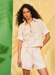 Camisa Vazada Texturizada