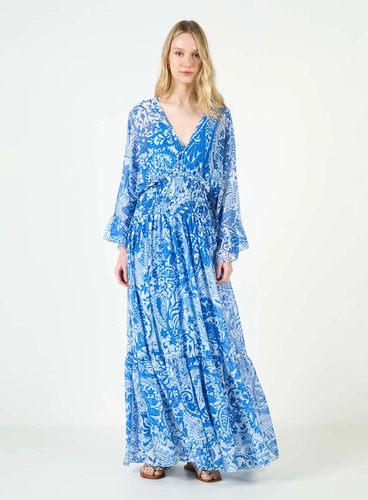 Vestido Midi Com Fenda Lateral E Amarração Linho - Vestido Midi