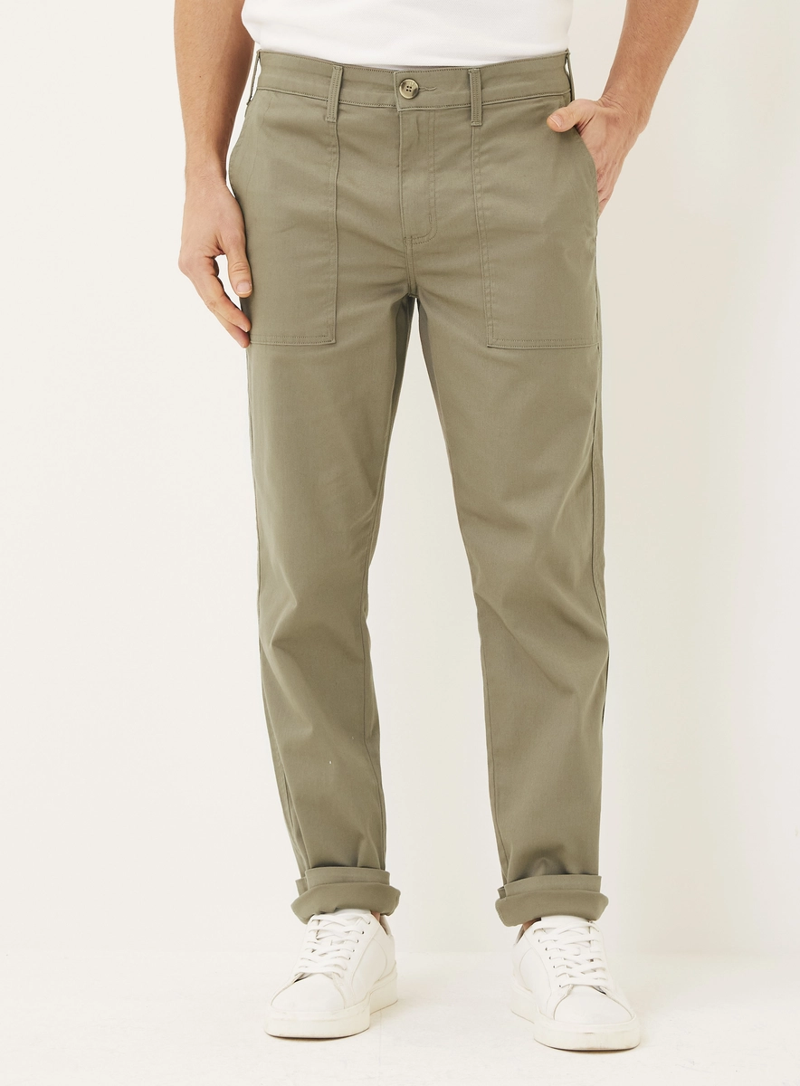 Calça Sarja Masculina Utilitária Relaxed Bege Essencia Replay
