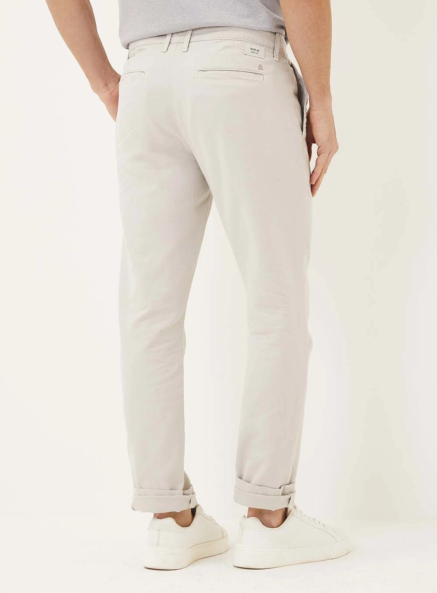 Calça Sarja Masculina Chino Cinza Piedra Lcecci