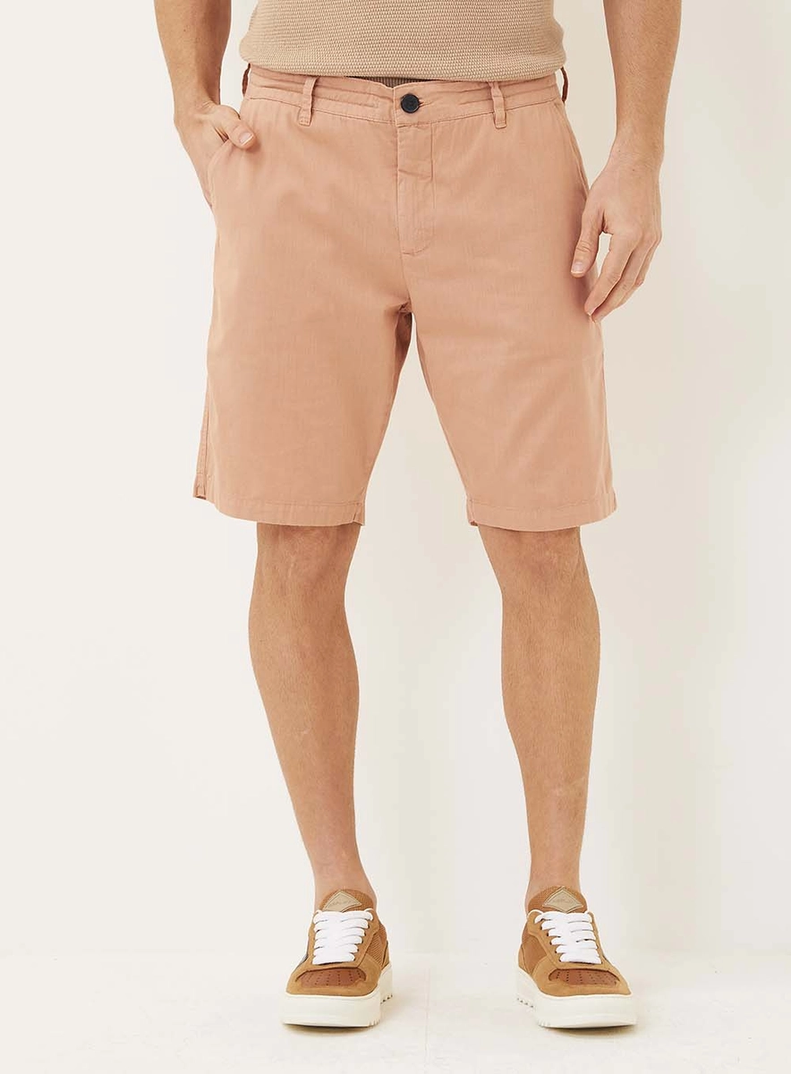 Bermuda Masculina Alfaiataria Chino Bege Lcecci