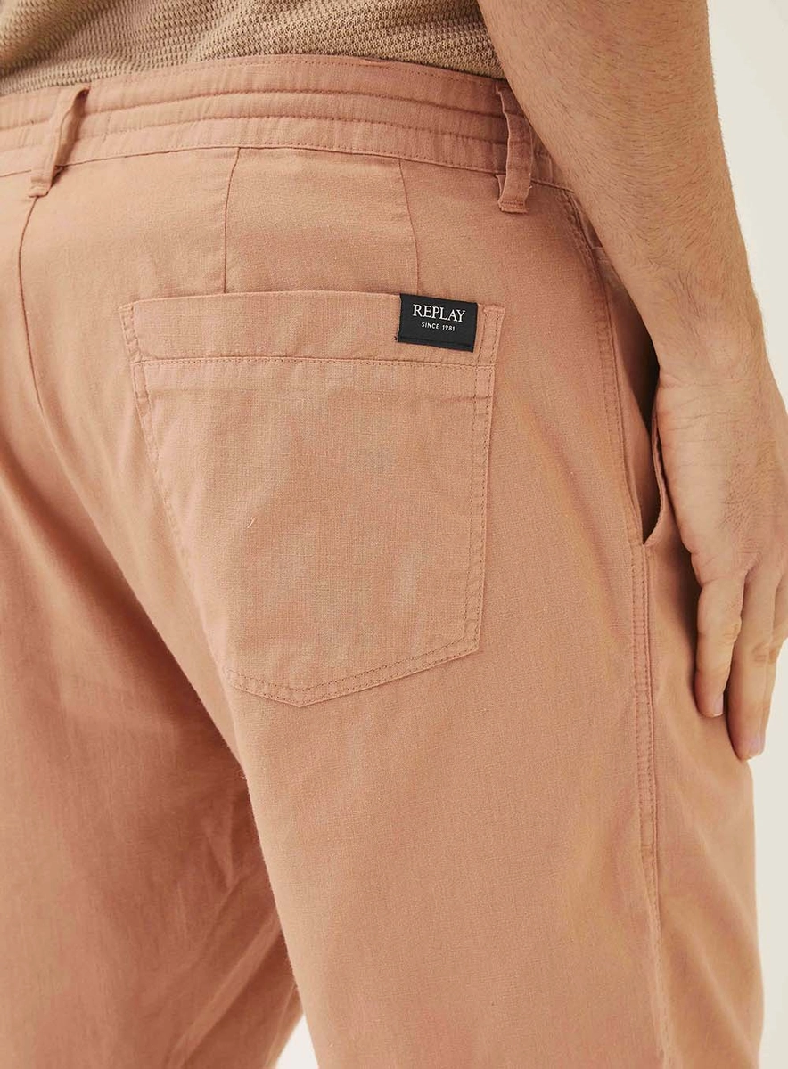 Bermuda Masculina Alfaiataria Chino Bege Lcecci