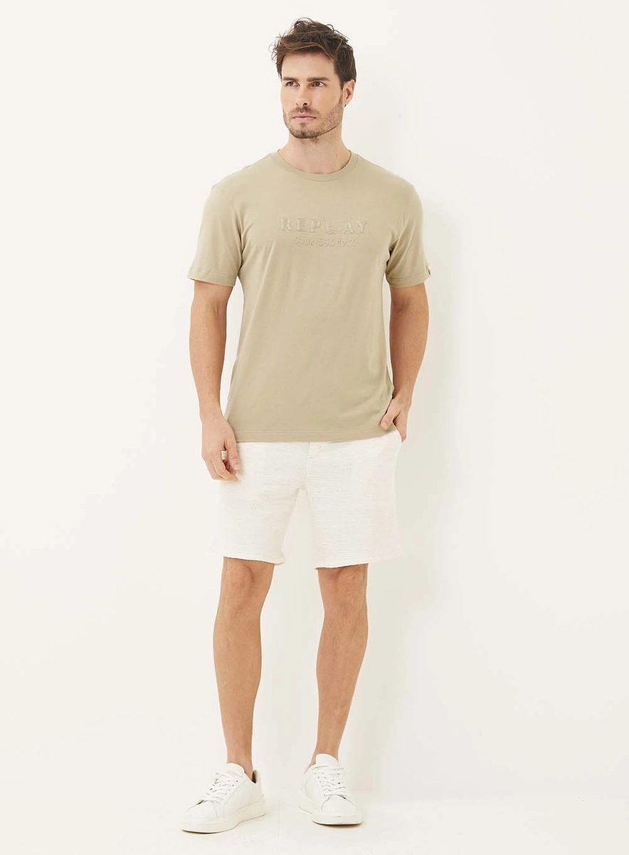 Camiseta Replay Bege Essencia Lcecci