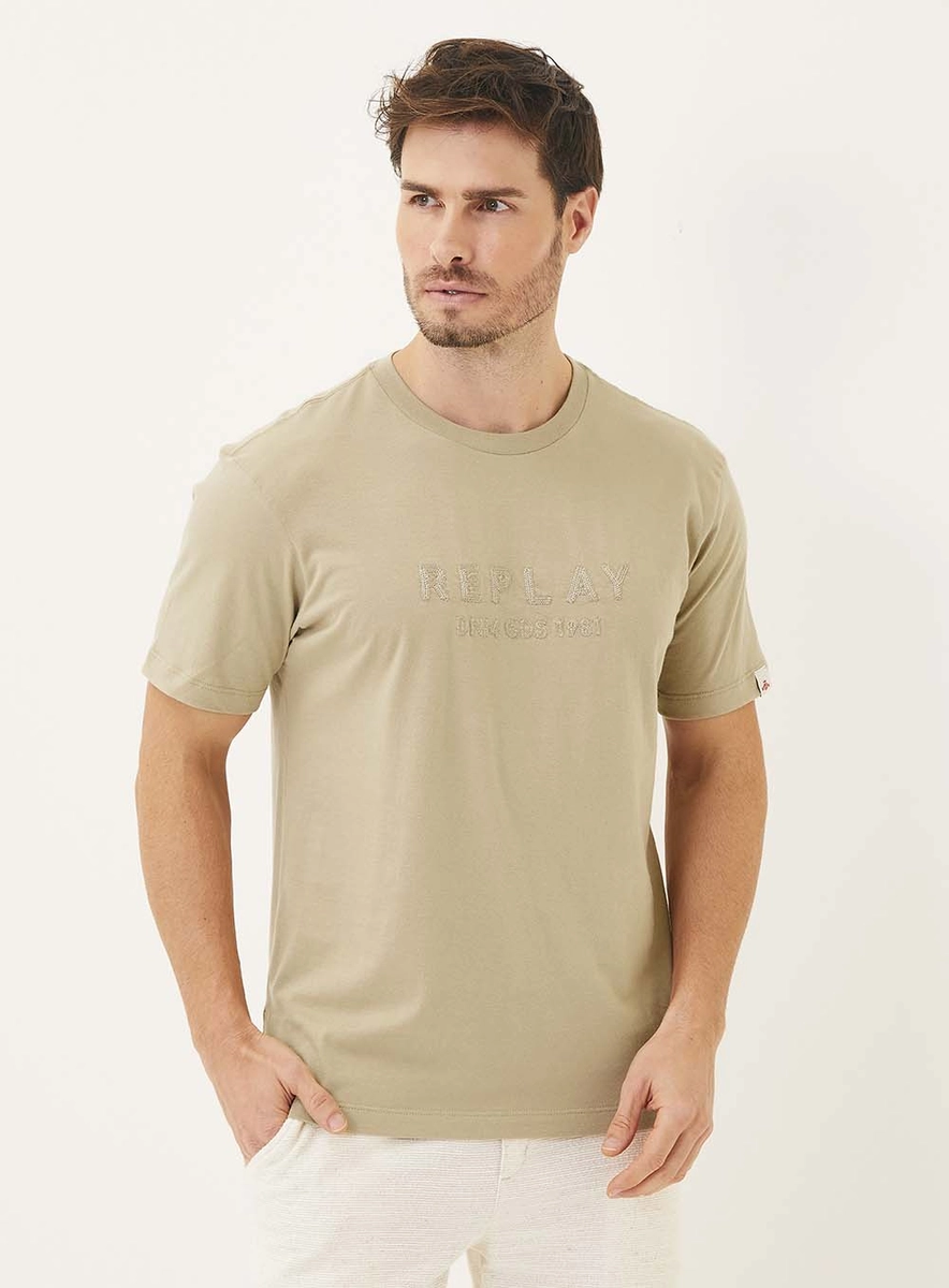Camiseta Replay Bege Essencia Lcecci